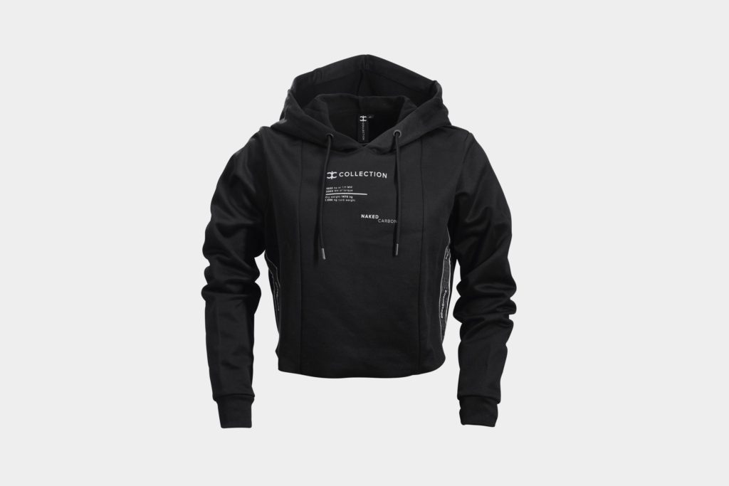 black cropped hoodie