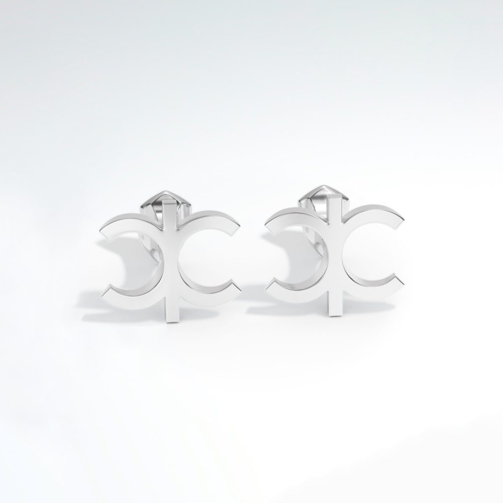 CC silver cufflinks